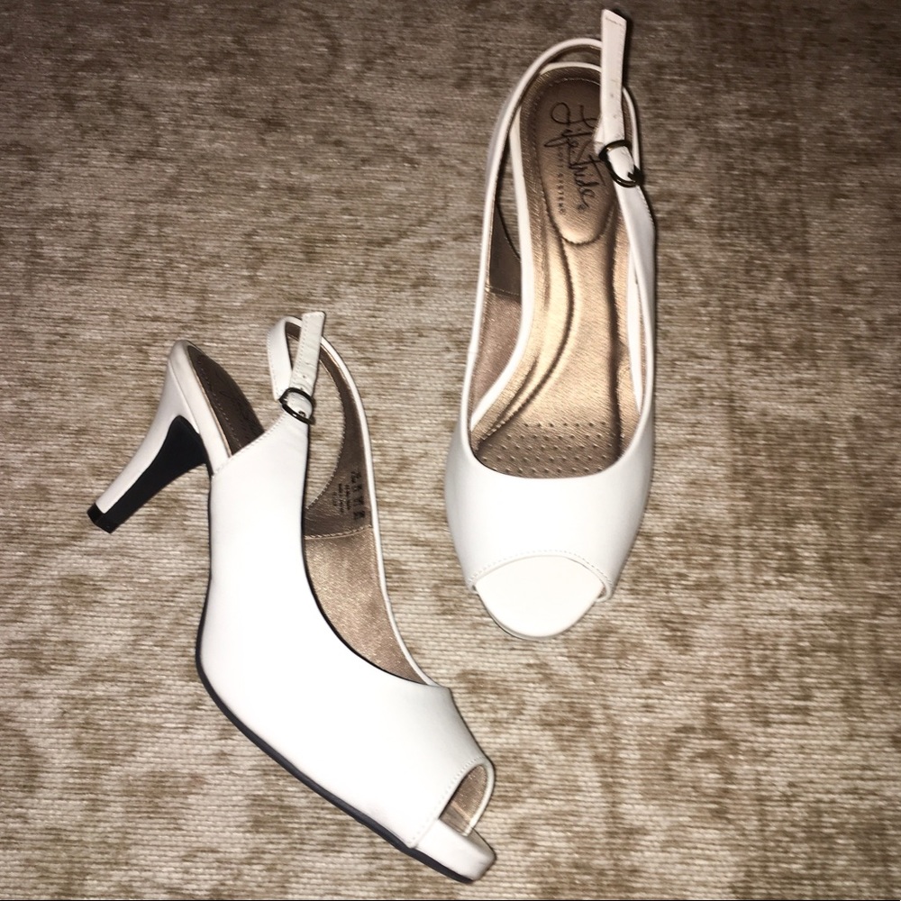 White Peep Toe Pumps